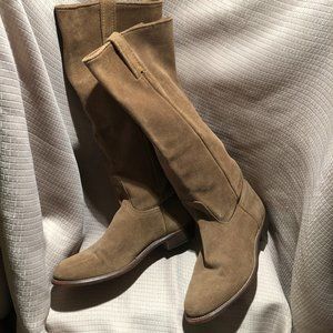 Frye Womens Bari Tan Suede slouch Riding Boots, 8